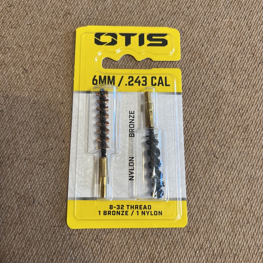 Otis FG325NB Bore Brush Set 6mm/250/243/257 Cal 8-32″ Thread 2-Pack