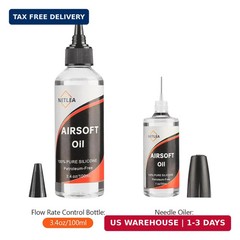 4.4 oz Airsoft Oil lubricating with Needle Oiler Pure Silicone Lubricant Airsoft