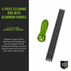4-Piece Cleaning Rod w/ Aluminum Handle, 40”L