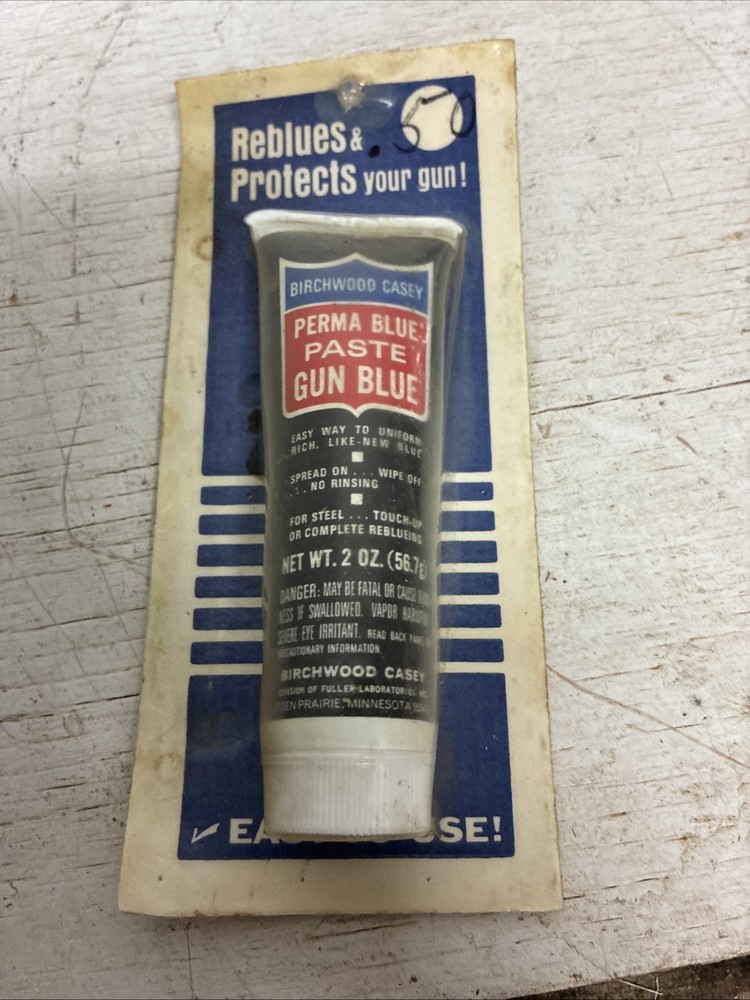 Birchwood Casey Perma Blue Paste Gun Blue-Restore/Touch Up-2 oz Tube Vtg
