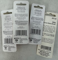 Lot of 4 Bore Brushes Nylon & Bronze .40, 20 Ga, 7mm, .30 Cal Hoppe’s + Rigs