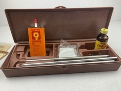 Vintage Hoppe’s No. 9 Gun Cleaning Kit Brown Hard Case Complete w/ Manuals & Oil
