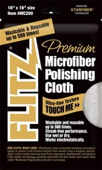MC200 FLITZ PREMIUM MICROFIBER POLISHING CLOTH – 16″x16″ – NEW – FREE SHIP!