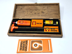 Vintage Hoppe’s #9 Cleaning Kit Wood Box Hunting Gun PARTIAL (missing steel rod)