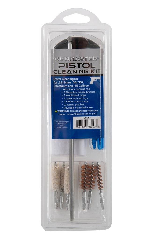 DAC® GunMaster® Universal Pistol Cleaning Kit, .22 – .45 caliber, FREE SHIPPING
