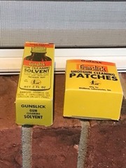 Vintage Gunslick Gun Cleaning Solvent And Cleaning Patches