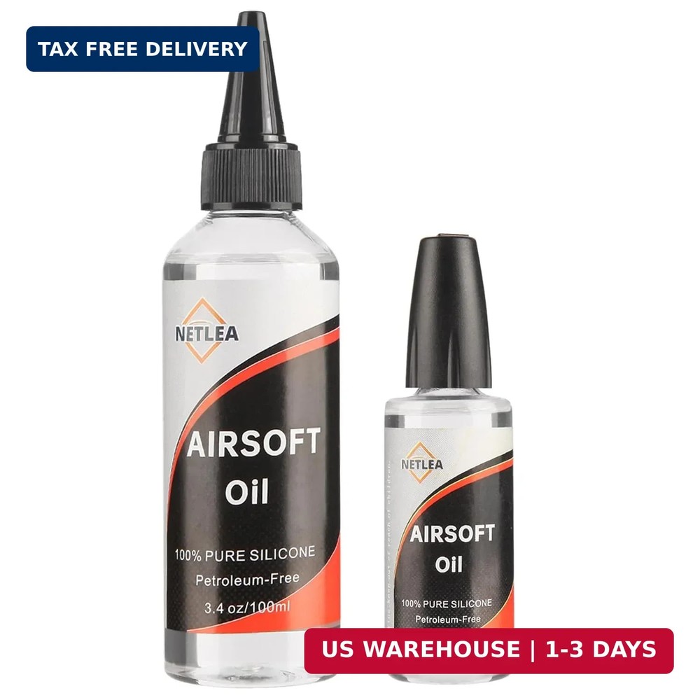 4.4 oz Airsoft Oil lubricating with Needle Oiler Pure Silicone Lubricant Airsoft