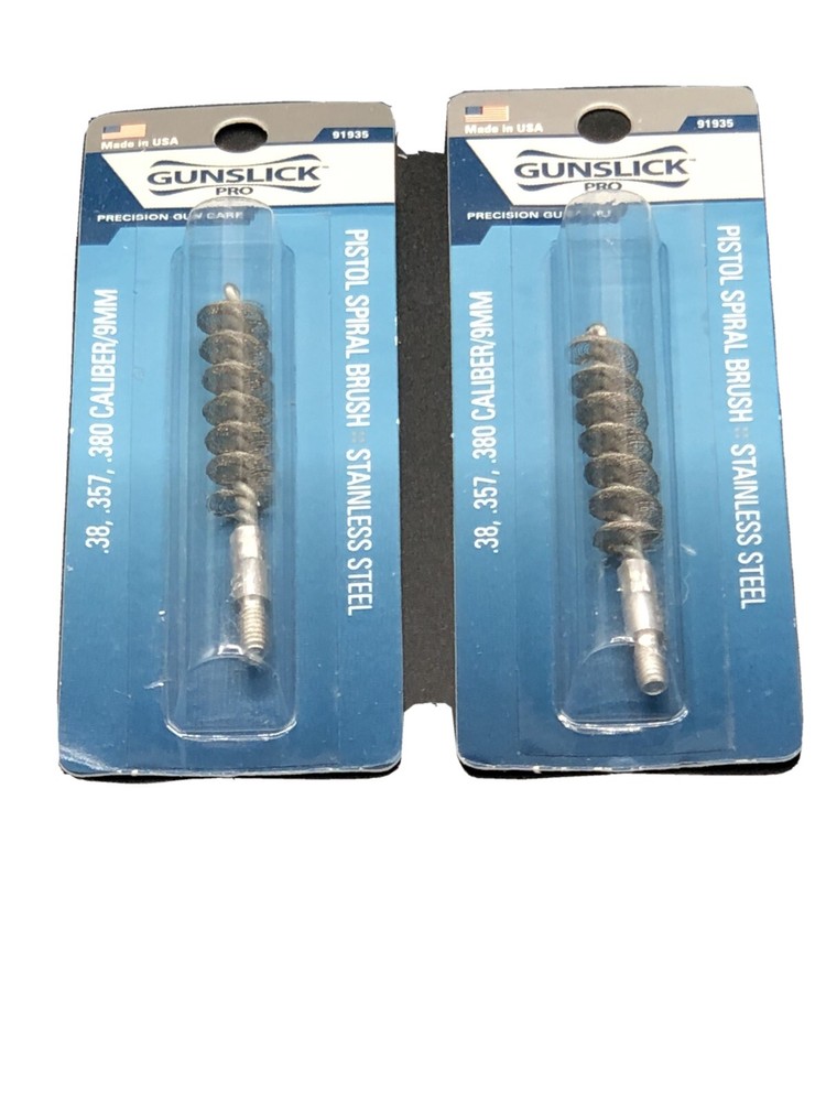 Gunslick Rifle Spiral Stainless Steel Brush .38, .357, .380 No.91935 – Lot of 2