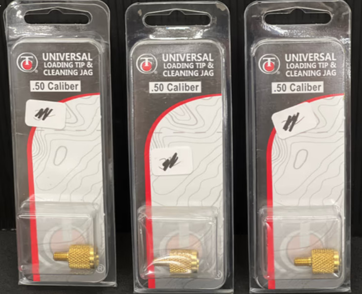(3)Thompson Center Universal Loading Tip & Cleaning Jag .50 Caliber Muzzleloader