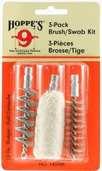 Hoppe’s No. 9 3-Pack Brush/Swab Kit, 12-Guage Shotgun