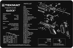 TekMat Glock Gun Cleaning Mat,11x17in,Black 17-GLOCK: TEK-R17-GLOCK