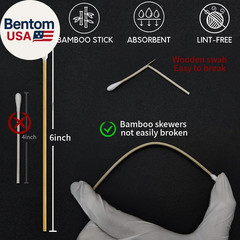 Gun Cleaning Supplies – Gun Cleaning Patches and Long Cotton Swabs Set, 6″ Cotto