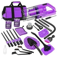 Car Cleaning Kit Car Interior Detailing Kit with High Power 17PCS Purple
