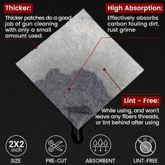 PINGMIC Gun Cleaning Supplies – Gun Cleaning Patches and Long Cotton Swabs Set,