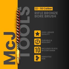 Cost-Effective Bore Brush Set – 10 Bronze Brushes for Gun Maintenance