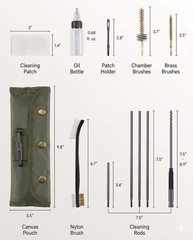 Lyman 04051 Essential Rifle Maintenance Mat 10″ x 36″ & Cleaning Tool Brush Kit