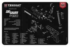 Tekma Sig Sauer P320 PISTOL Bench Mat- 3mm Soft Mat – 11 x 17 inch – BONUS TOWEL