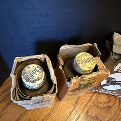 Lot Vintage HOPPE’S And OUTERS Gun Cleaning items – Solvent, Oil, Cloth And More