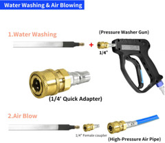 Radiator Cleaning Wand,Radiator Genie Water Air Cleaning Wands,Radiator Clean…