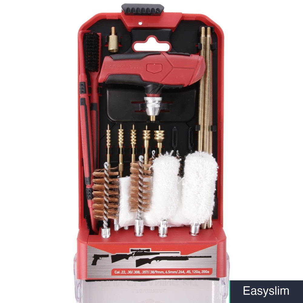 Gun Cleaning Kit 22 Piece Shotgun Rifle Multi-Caliber with Case
