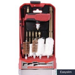 Gun Cleaning Kit 22 Piece Shotgun Rifle Multi-Caliber with Case