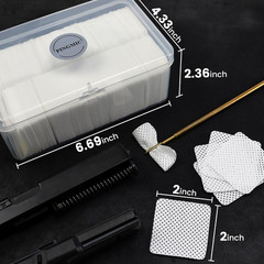 Gun Cleaning Supplies, 2″ Lint Free Patches, Highly Absorbent Square Cloth, Fit