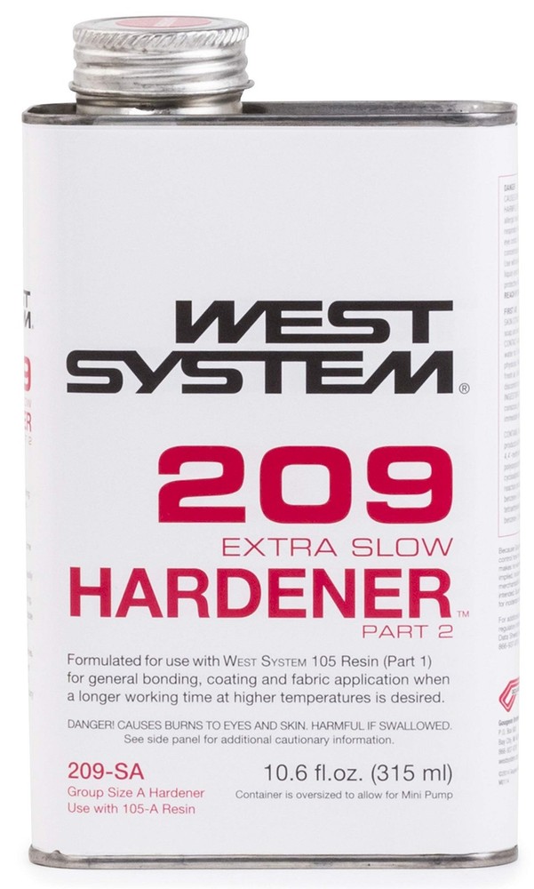West System 209-SA Extra Slow Hardener for Epoxy Resin – Extended Working Time