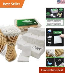 Precision Gun Cleaning Kit: 1700PCS with 1500 Patches, Ideal for All Firearms