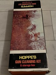 Hoppe’s .22 Cal Gun Cleaning Kit w/ Orange Case, Rod, Brush, Patches, Solvent