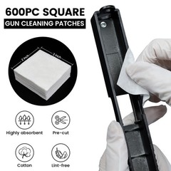 Cleaning Supplies Case – 600PCS Patches & 200PCS Swabs, 6” Double Ended Long…