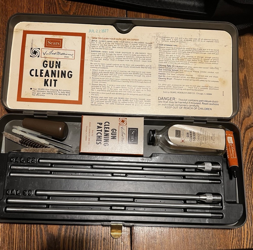 Vintage Sears Ted Williams Gun Cleaning Kit