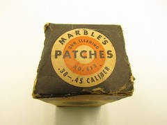 Vintage Marble’s Gun Cleaning Patches box for .38 & .45 cal