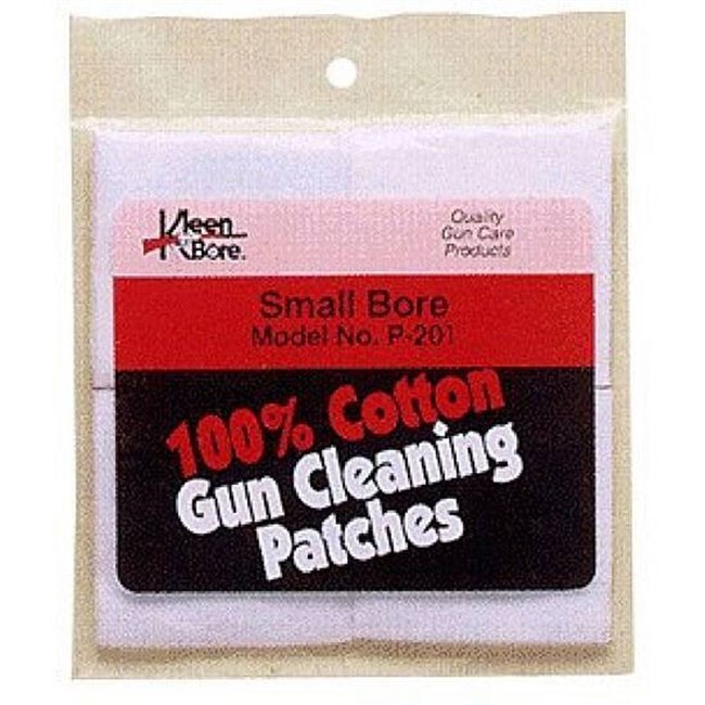 KleenBore 100% Cotton Gun Cleaning Patches from 7/8″ to 4″ Square – P201