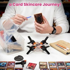 Trading Card Care Cleaning Kit 223 Pcs with Grading and Flattening Tools for TCG