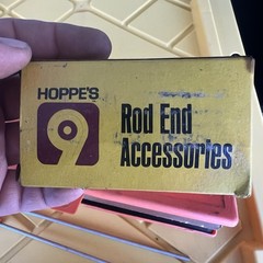 Vintage Hoppe’s No. 9 Gun Cleaning Kit-Orng Case Half Full Bottle Missing 1 Rod