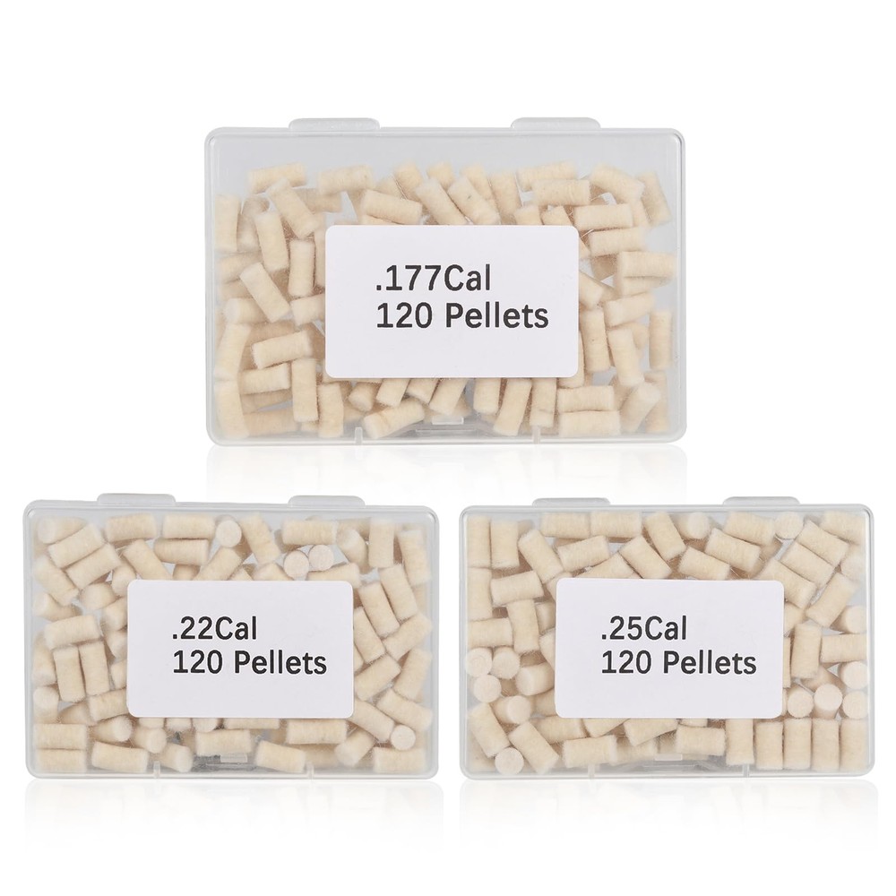 Cleaning Cotton Wool Felt Airgun Pellets for 0.177, white.177