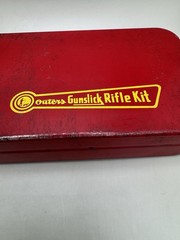 Vintage Outers Gunslick Rifle Gun Kit #477 30 Cal Red Metal Box, Made In USA VGC