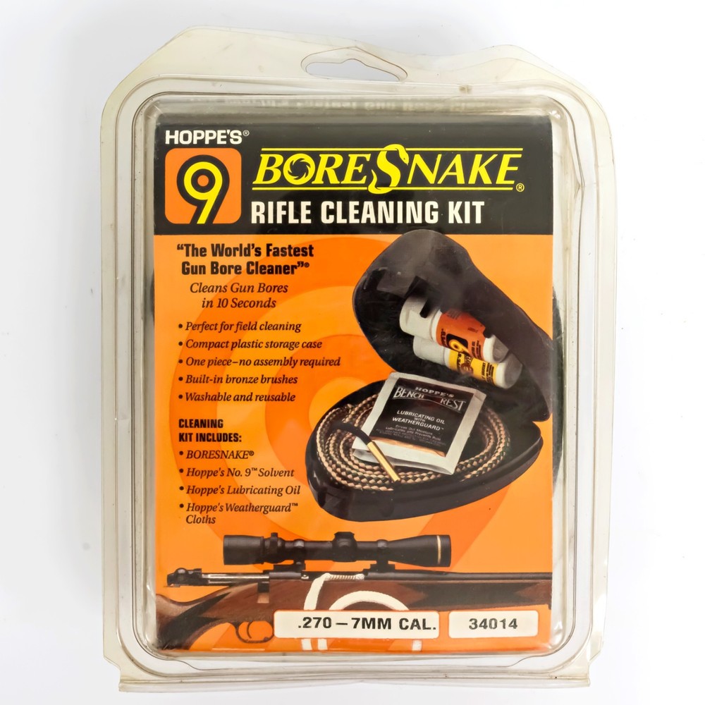 Hoppe’s BoreSnake Rifle Cleaning Kit – .270-7mm – 34014 – Rattlesnake
