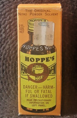 VINTAGE Hoppe’s Nitro Powder Solvent #9 Original (Empty) Bottle and Packaging