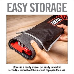 XX Large Black Gun Cleaning Kit Oil Resistant Workbench Mat with Organizer Tray