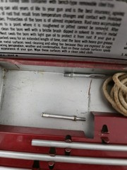 Vintage Montgomery Wards Western Field Rifle Cleaning Kit Red Nice Condition!