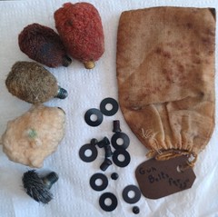 Vintage .22 Cleaning Kit Multicolor Brass Cotton Steel Bronze Fabric with Parts
