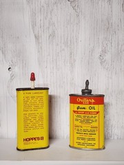 HOPPES AND OUTERS 445 GUN OIL VINTAGE CANS