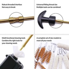 Universal Pistol Gun Cleaning Kit for 22 .357/.38/9mm .40.45 Caliber Handgun etc