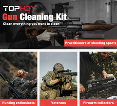Universal Gun Cleaning Kit All Calibers for Pistol Rifle Shotgun Stand