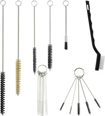 17Pcs Multi-Purpose Spray Gun Cleaning Kit Nylon Brushes Mini Brushes & Needles