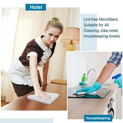 Macarrie 200pk Microfiber Cleaning Cloths Bulk 12×12″ Absorbent Towels