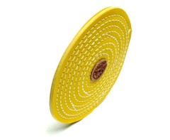 YELLOW KNIFE EDGE MUSLIN RAZOR BUFF 6” TREATED CHEMKOTE BUFFING WHEEL 2 Pcs
