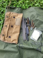 Handgun Cleaning kit Comes With Multiple Brushes And Cleaning Pads.