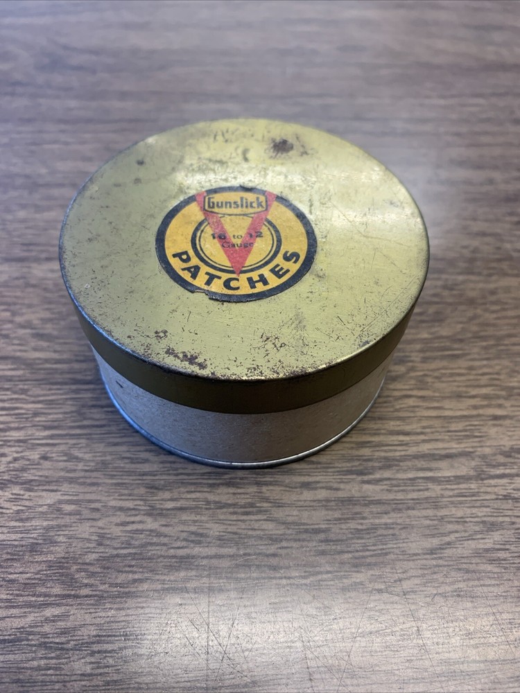 Vintage Gunslick 16 TO 12 GAUGE Gun Cleaning Patches Container WITH PATCHES